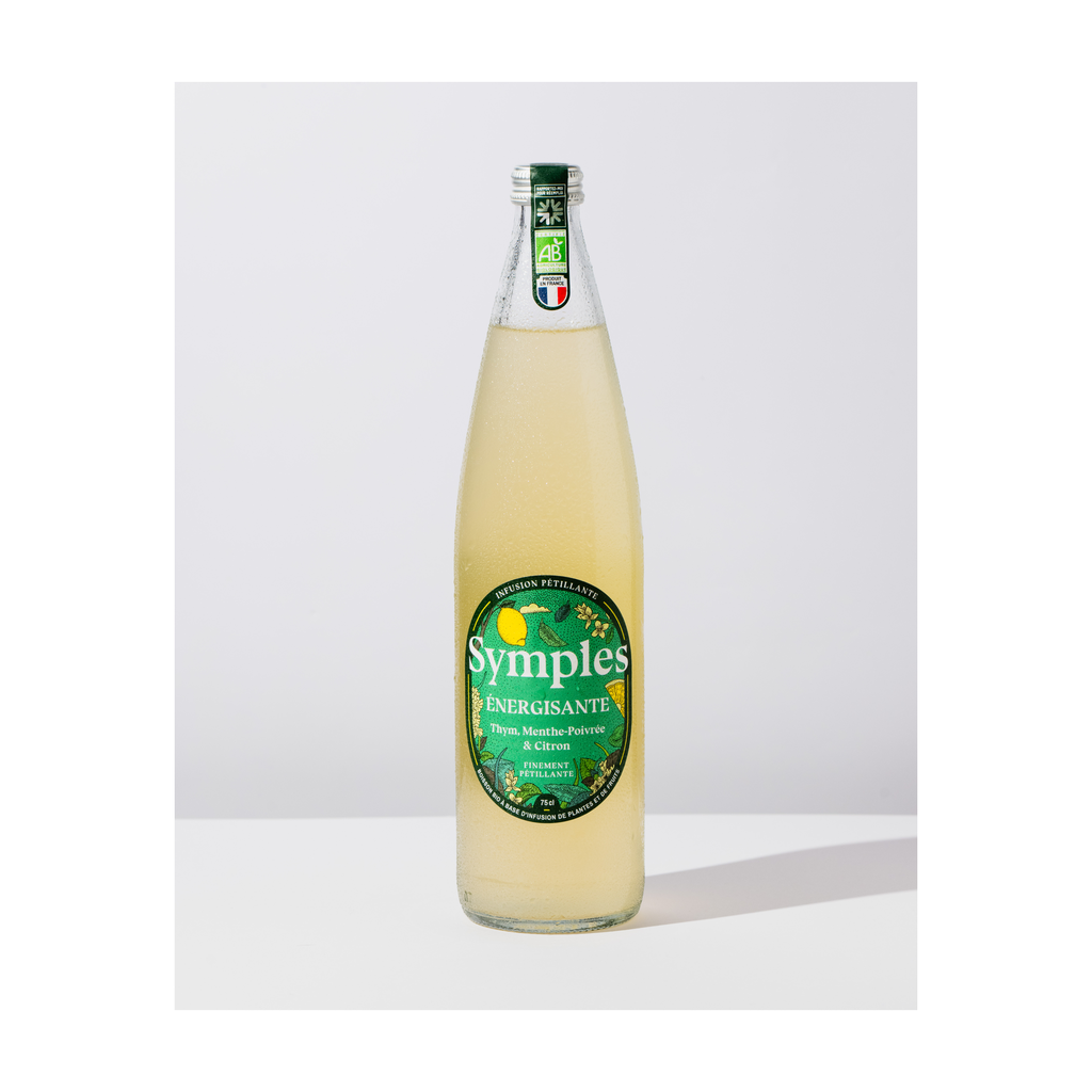 75cl - Infusion pétillante Energisante verte thym-citron bio (réemploi) - Symples