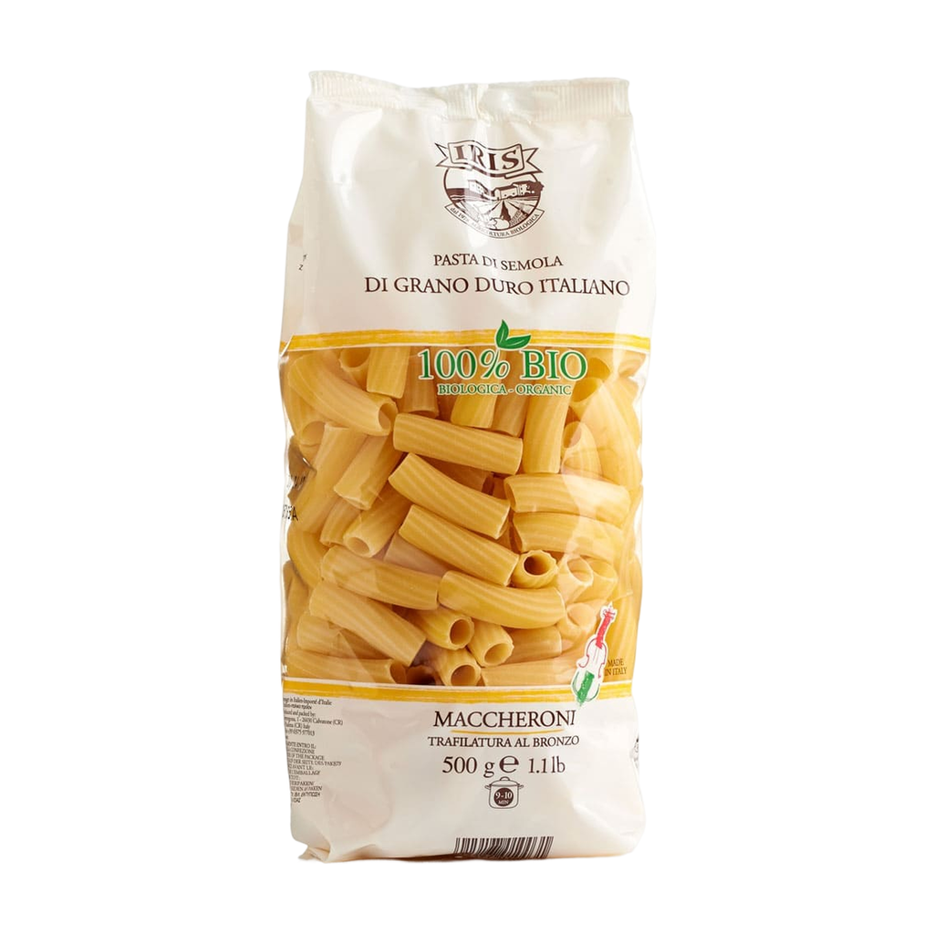 [IR-BL-MACARON500] 500g - Macaronis blanches (Maccheroni semola) bio - Iris