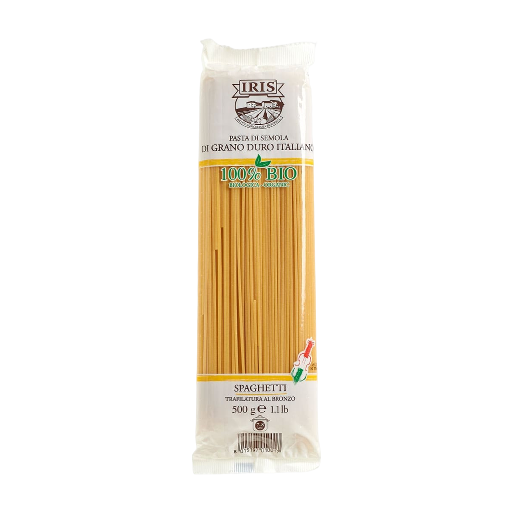 [IR-BL-SPAG500] 500g - Spaghettis blanches (Spaghetti semola) bio - Iris