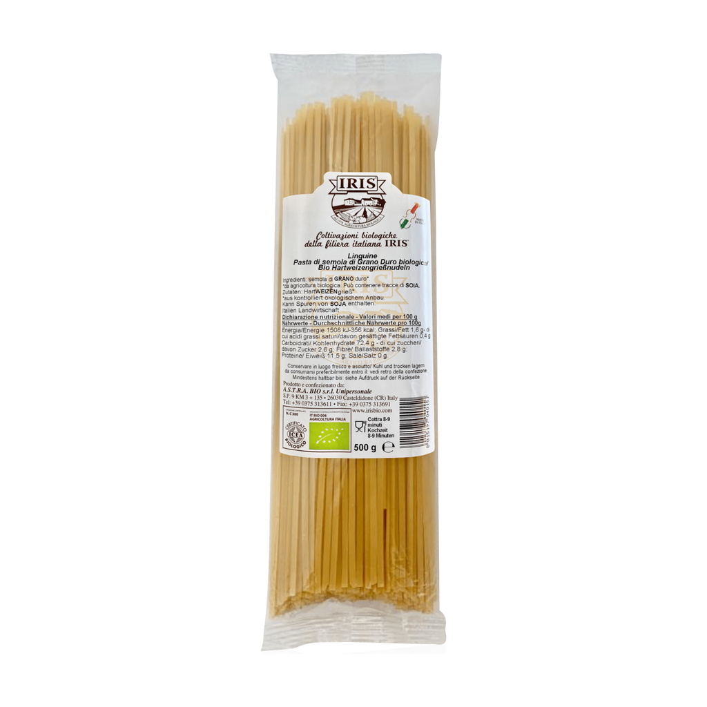 [IR-BL-LING500] 500g - Linguine blanches (Linguine semola) bio - Iris
