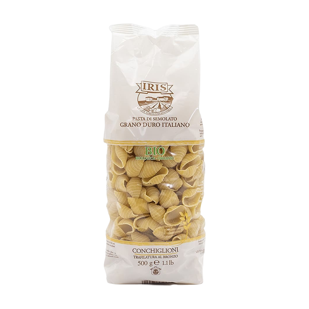 [IR-DC-CONCHIGL500] 500g - Conchiglioni demi-complètes (Conchiglioni semolato) bio - Iris