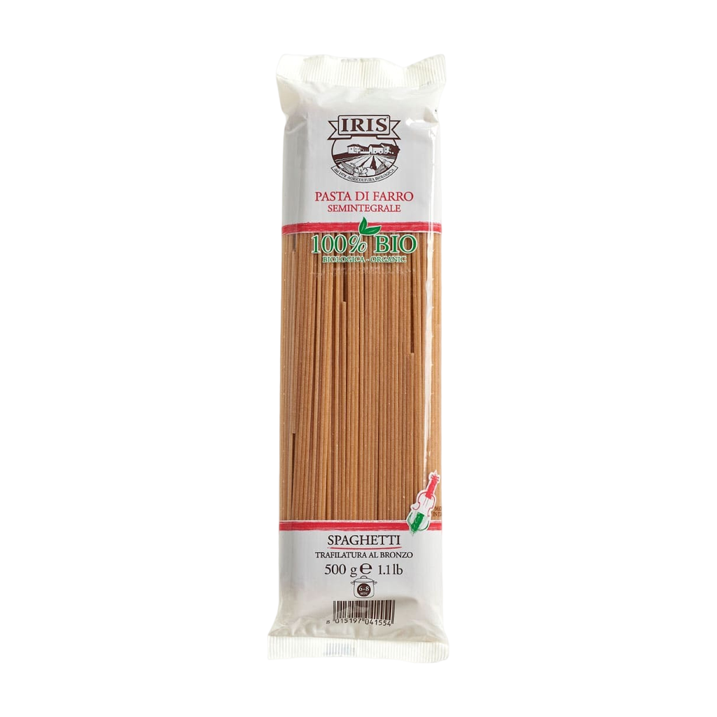 [IR-PEDC-SPAG500] 500g - Spaghettis petit épautre demi-complètes (Spaghetti farro semint.) bio - Iris