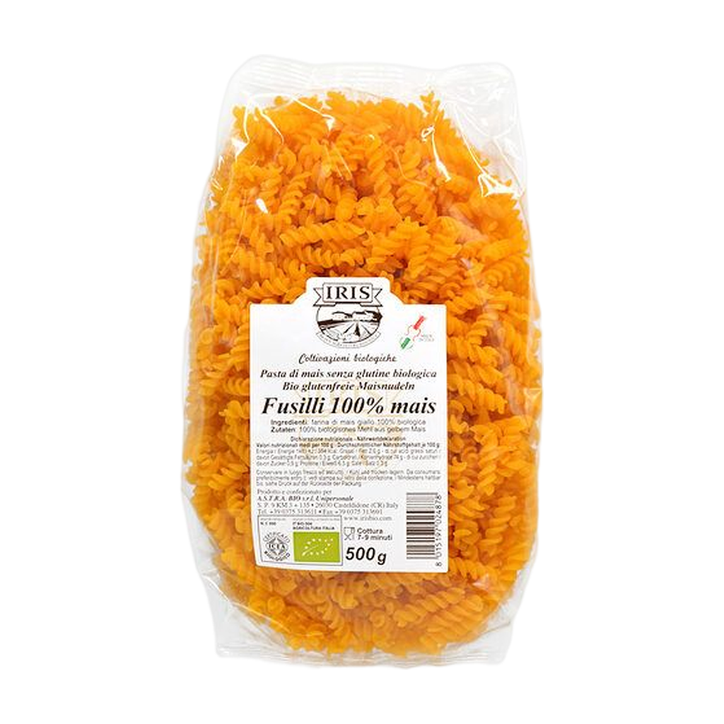 [IR-MA-SPIRAL500] 500g - Spirales maïs sans gluten (Fusili mais) bio - Iris
