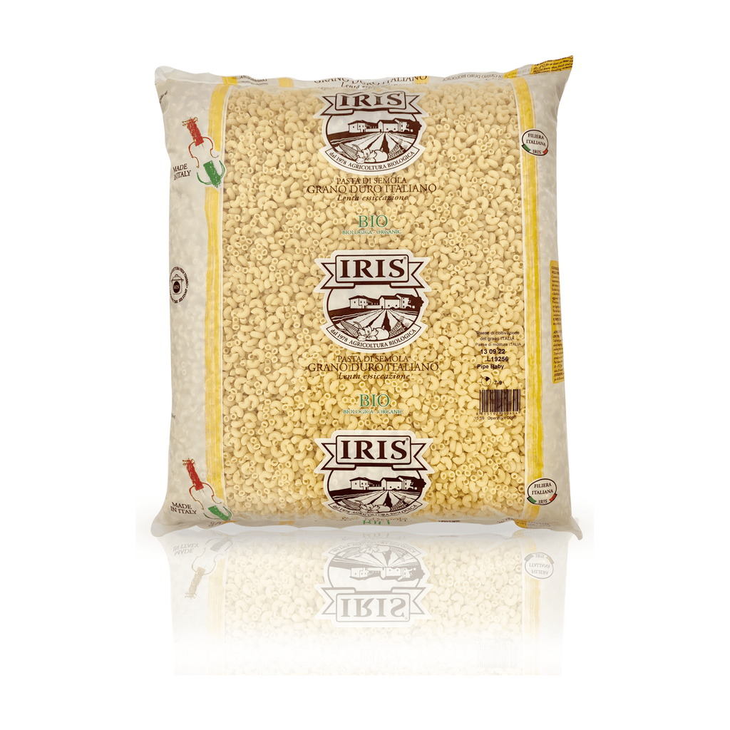 [IR-BL-PIPEBAB5KG] 5kg - Coquillettes blanches (Pipe baby semola) bio - Iris