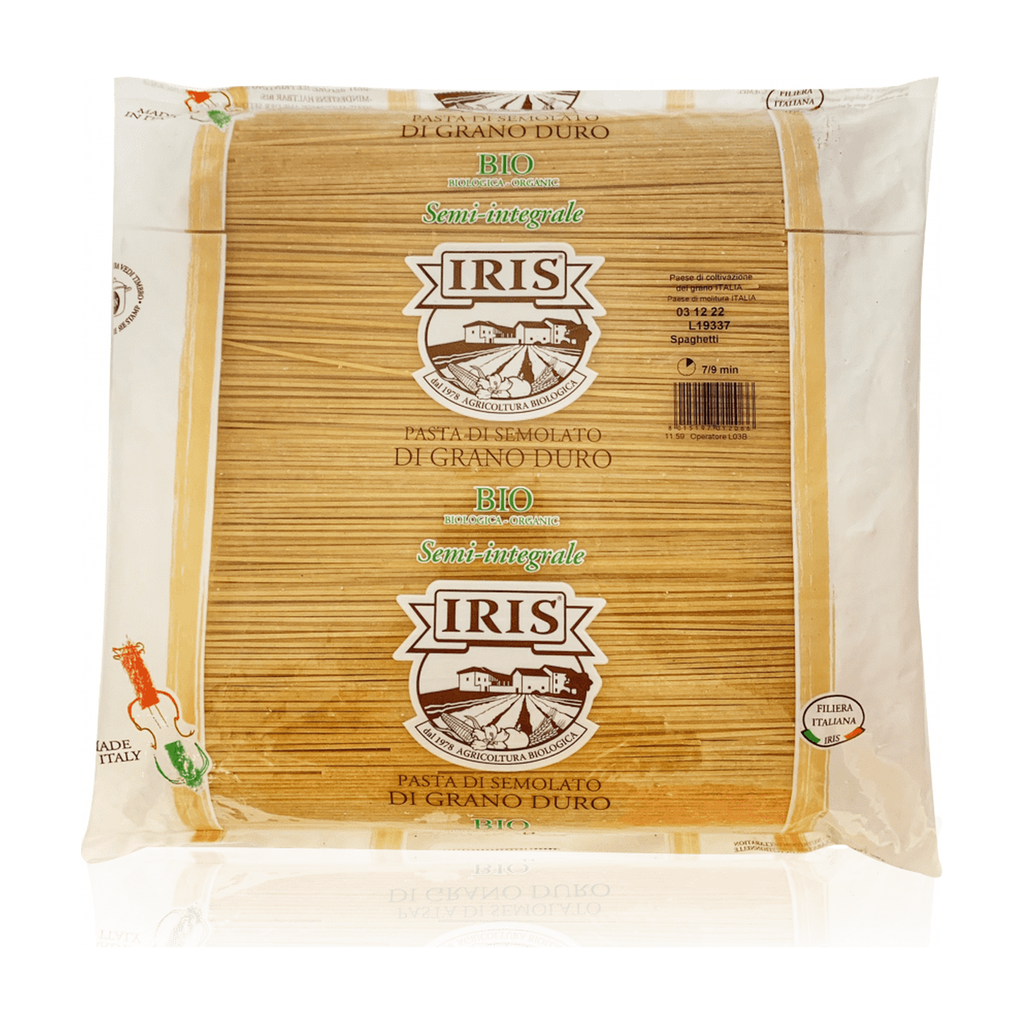 [IR-DC-SPAG5KG] 5kg - Spaghettis demi-complètes (Spaghetti semolato) bio - Iris
