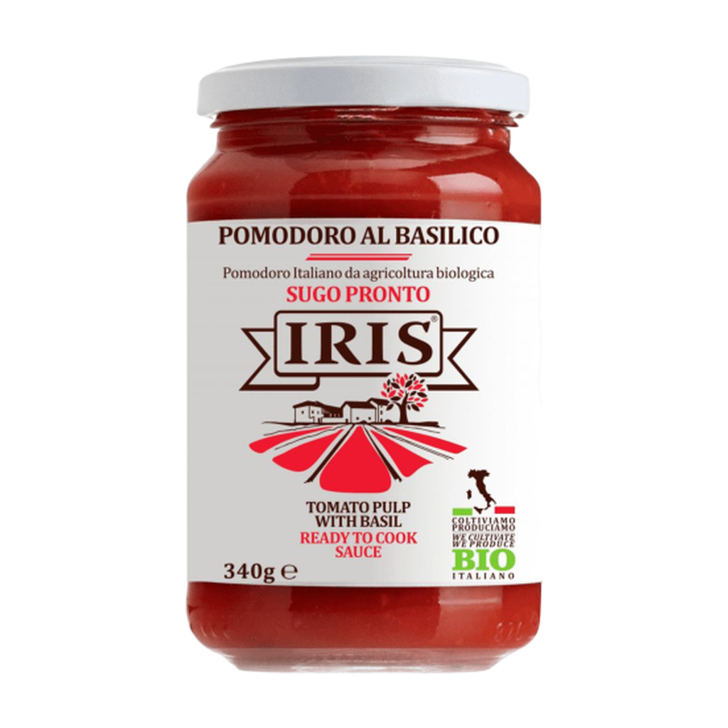 [IR-PULBAS340] 340g - Pulpe de tomate basilic (Pomodoro al Basilico) bio - Iris