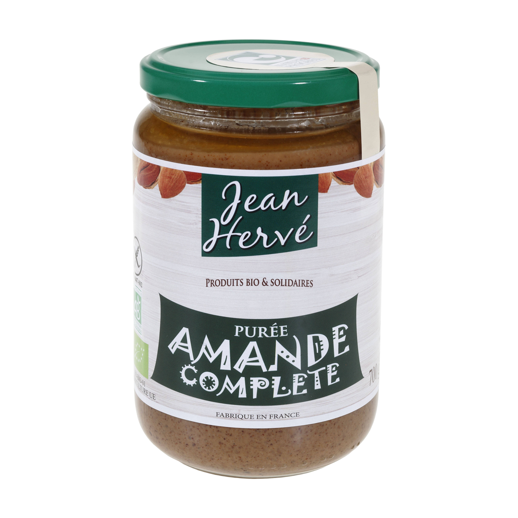 [JH-PURAMCPT700] 700g - Purée d'amande complète bio - Jean Hervé