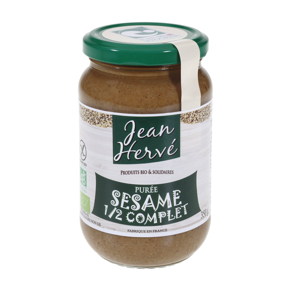 [JH-PURSESDC350] 350g - Purée de sésame demi-complet bio - Jean Hervé