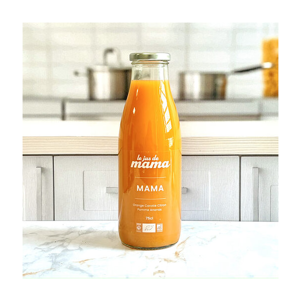 [JM-MAMA75] 75cl - Jus Mama (pomme, orange, carotte, ananas) bio (consigné) - Le Jus de Mama