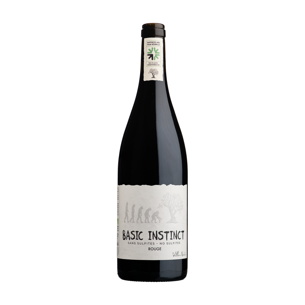 75cl - IGP Hérault rouge 'Basic Instinct' méthode nature bio (sans sulfite ajouté, réemploi) - Villa Noria