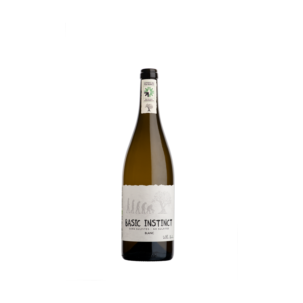 75cl - IGP Hérault blanc 'Basic Instinct' méthode nature bio (sans sulfite ajouté, réemploi) - Villa Noria