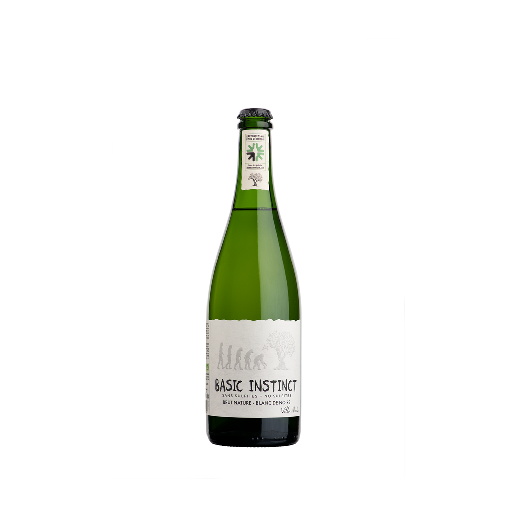 [VN-VP-BASINBLA75] 75cl - Vin de France pétillant blanc 'Basic Instinct' méthode nature bio (sans sulfite ajouté, réemploi) - Villa Noria