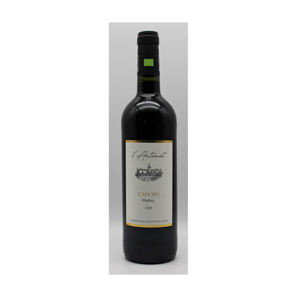 75cl - AOC Cahors rouge sans sulfite ajouté bio - Domaine de l'Antenet