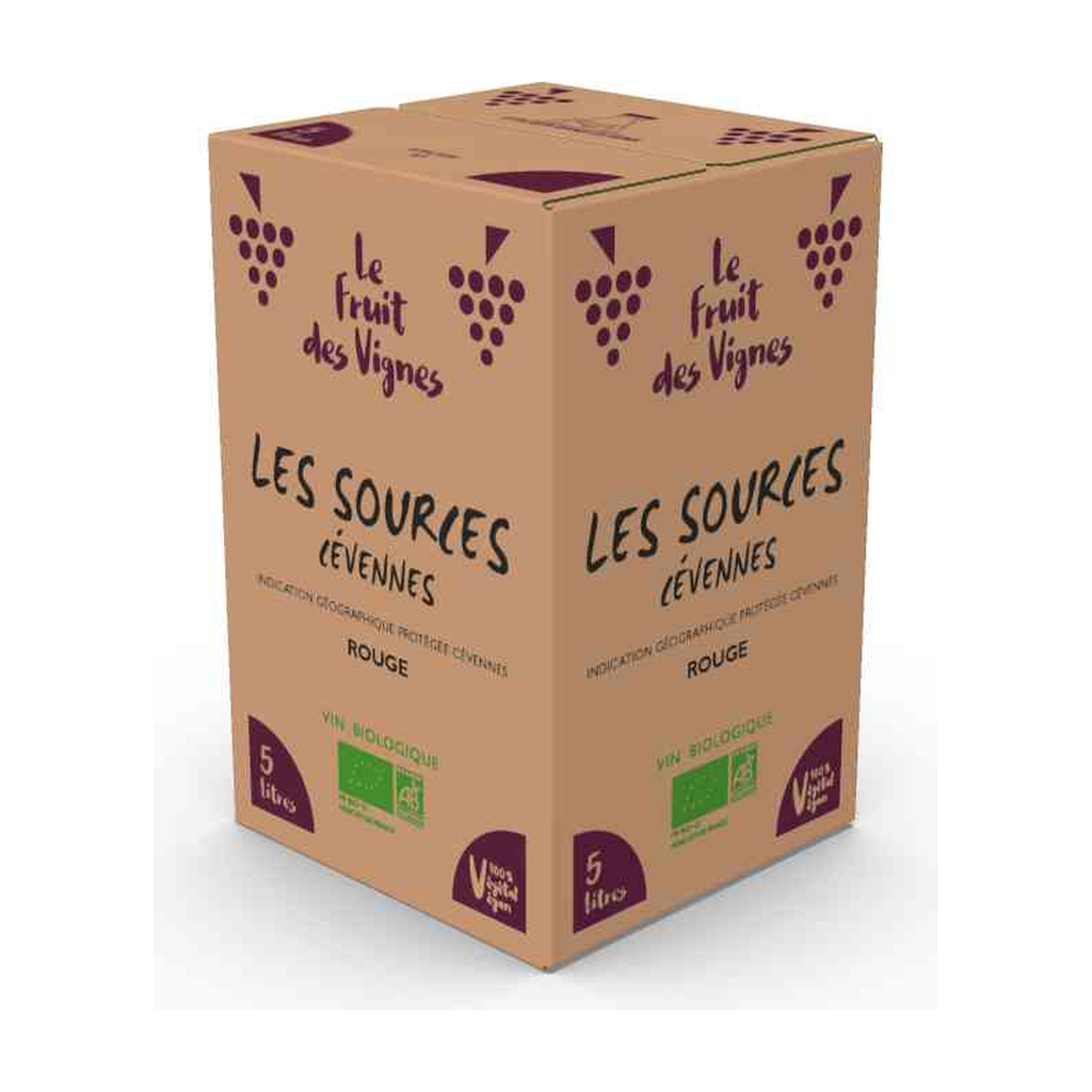 [VR-2611F] 5l - IGP Cévennes Rouge bio - Les Sources