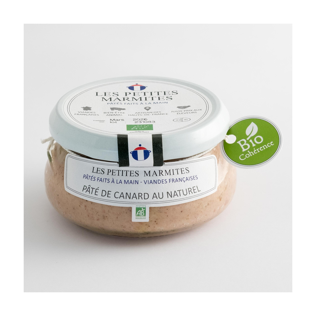 150g - Pâté de canard au naturel bio (réemploi) - Les Petites Marmites