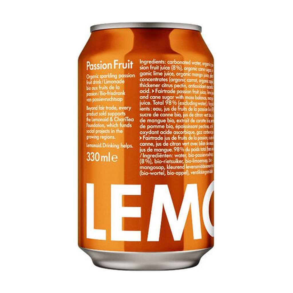 [LB-CALEMFRPAS33] 33cl - Lemonaid Fruit de la Passion bio CANETTE ALU - Lemonaid/Charitea