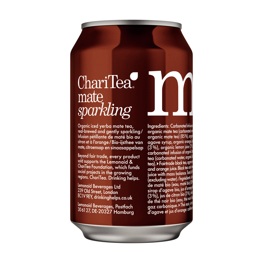 [LB-CACHARMATE33] 33cl - ChariTea Maté bio CANETTE ALU - Lemonaid/Charitea