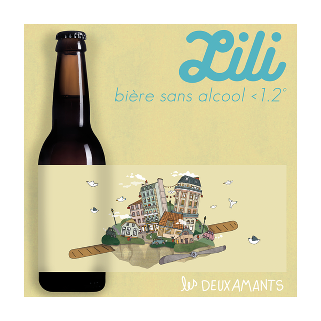 [2A-LILI33] 33cl - Lili - Bière sans alcool <1,2° bio (réemploi) - Les 2 Amants