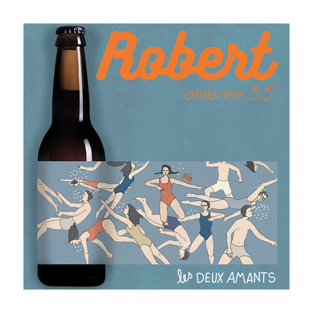 [2A-ROBERT75] 75cl - Robert - Ambrée saison 5,5° bio (réemploi) - Les 2 Amants