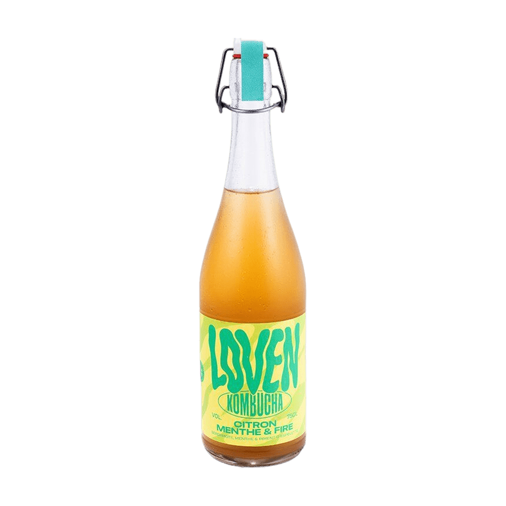 75cl - Kombucha Citron, Menthe and Fire (Piment d'Espelette) bio (réemploi) - Loven Kombuchas