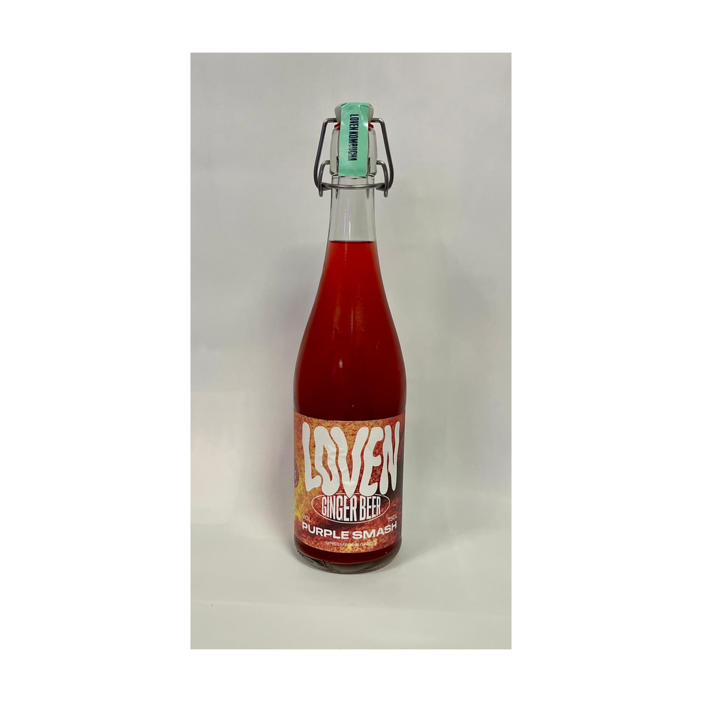 75cl - Purple Smash - Ginger Beer bio (réemploi, conserver au frais) - Loven Kombuchas