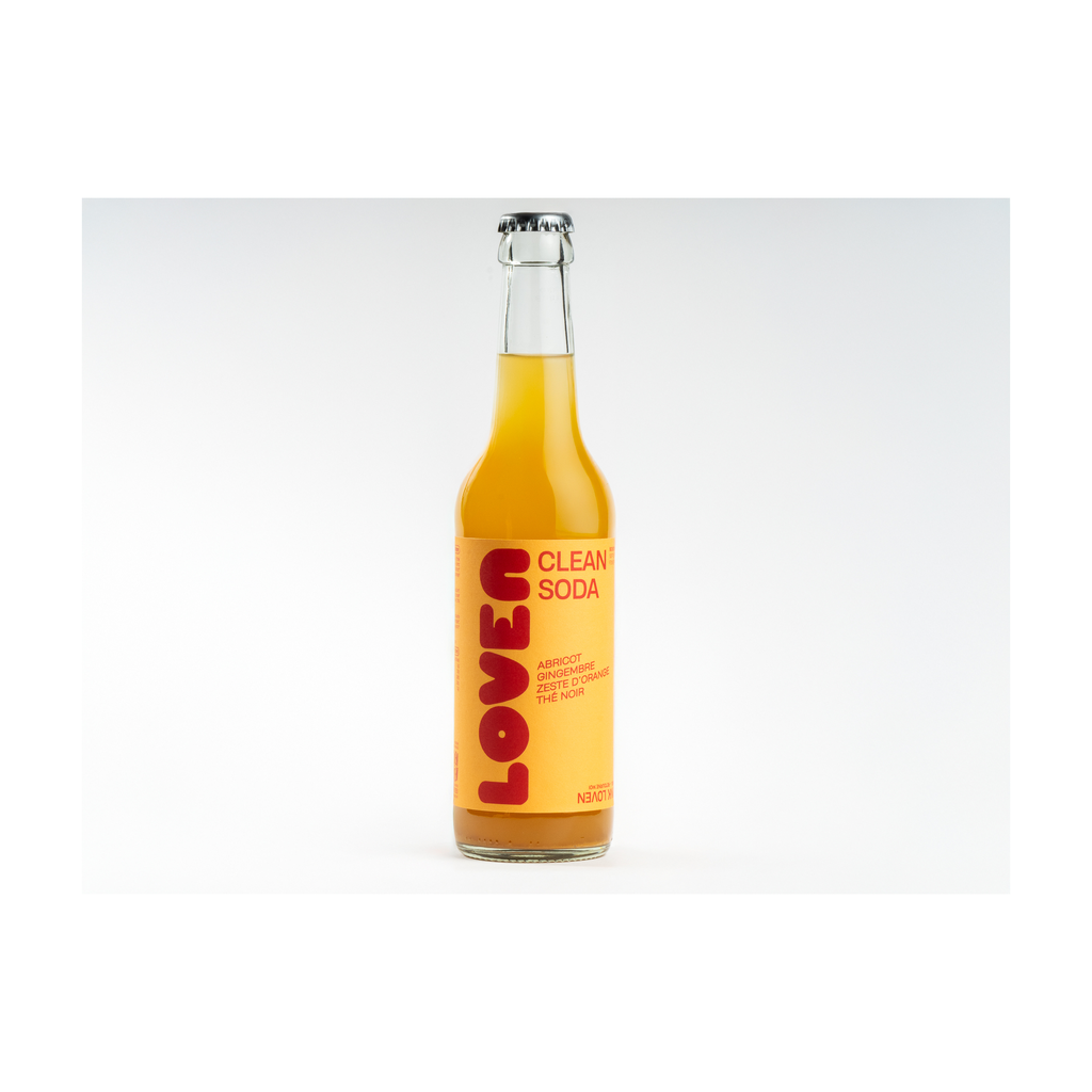 33cl - Loven Clean Soda Abricot-Gingembre bio Bouteille verre (réemploi) - Loven crew