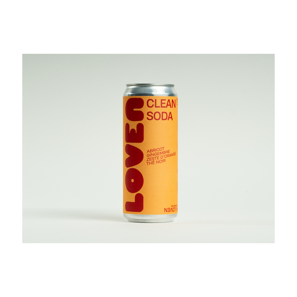 25cl - Loven Clean Soda Abricot-Gingembre bio Canette alu - Loven crew