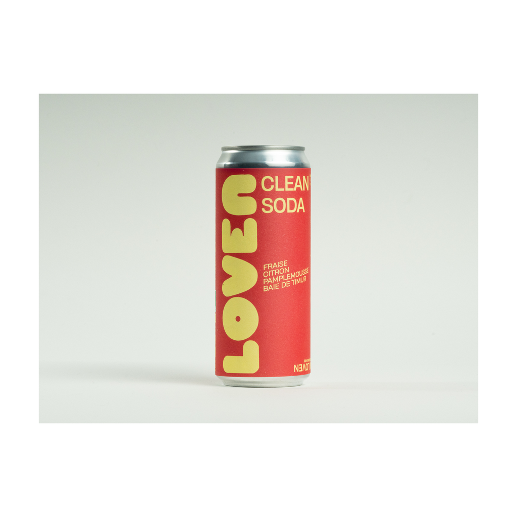25cl - Loven Clean Soda Fraise-Citron bio Canette alu - Loven crew