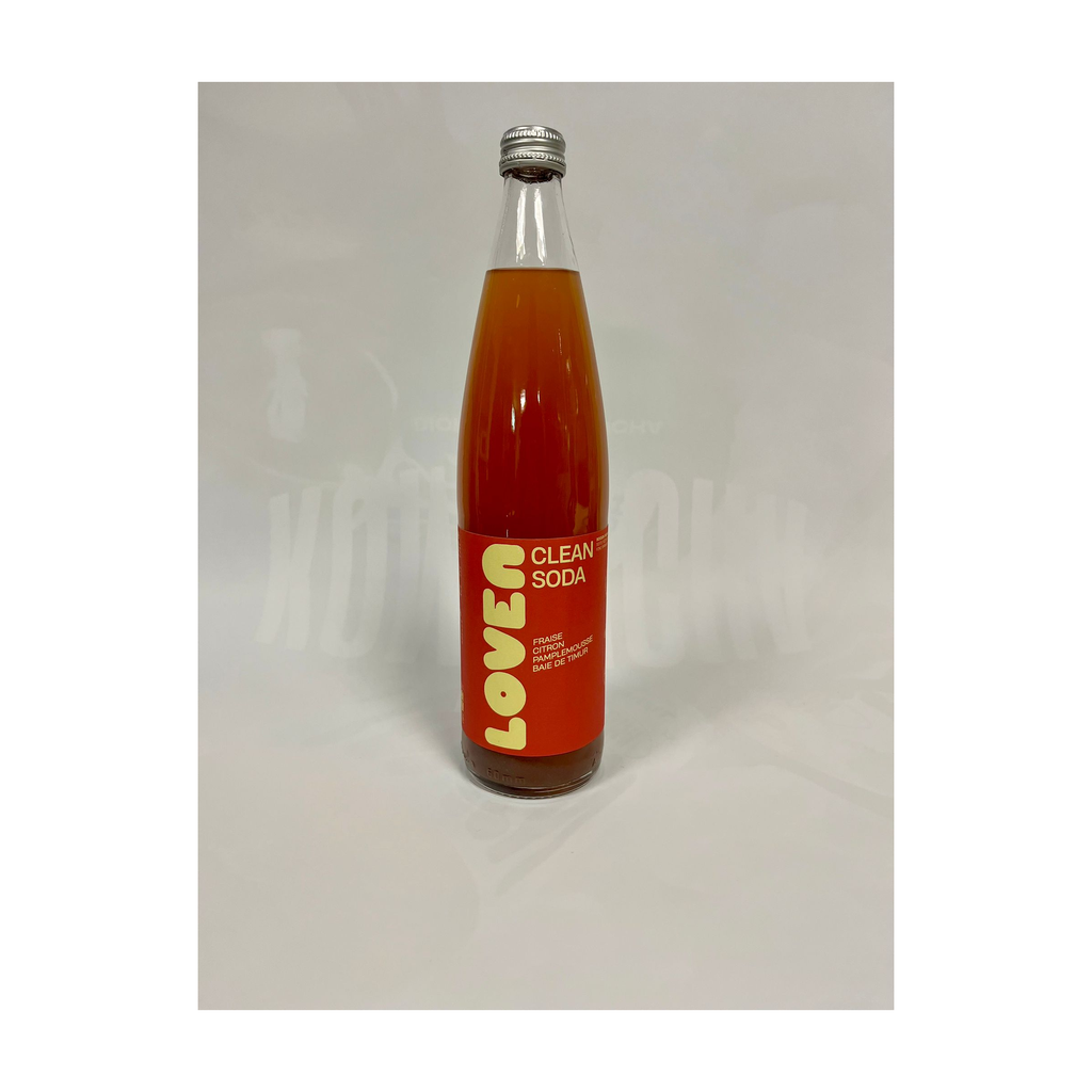 75cl - Loven Clean Soda Fraise-Citron bio Bouteille verre (réemploi) - Loven crew