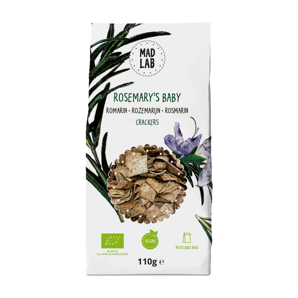 110g - Crackers 'Rosemary's baby' romarin bio - Mad lab