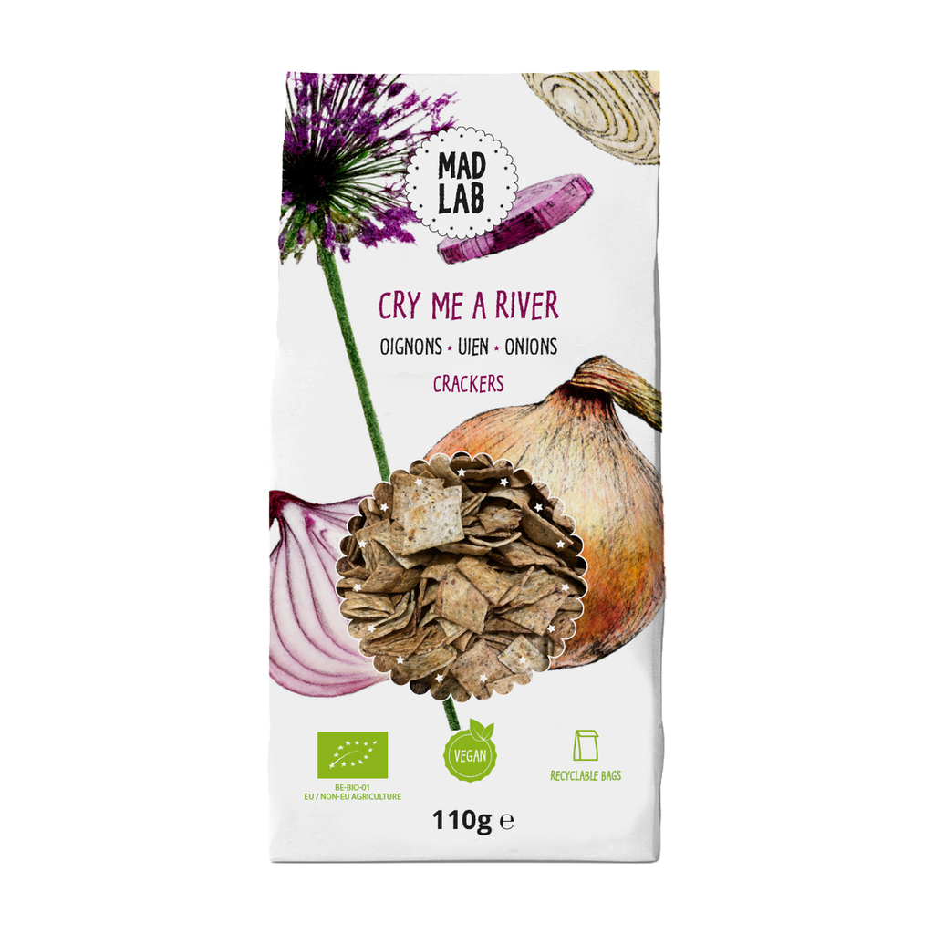 110g - Crackers 'Cry me a river' aux oignons bio - Mad lab