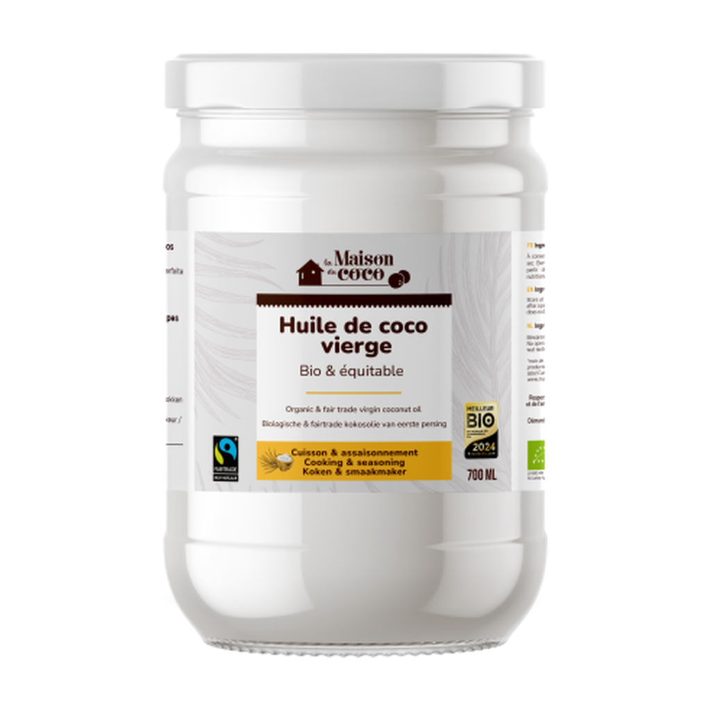 [CO-HUIL700] 70cl - Huile de coco vierge alimentaire bio - Maison du Coco