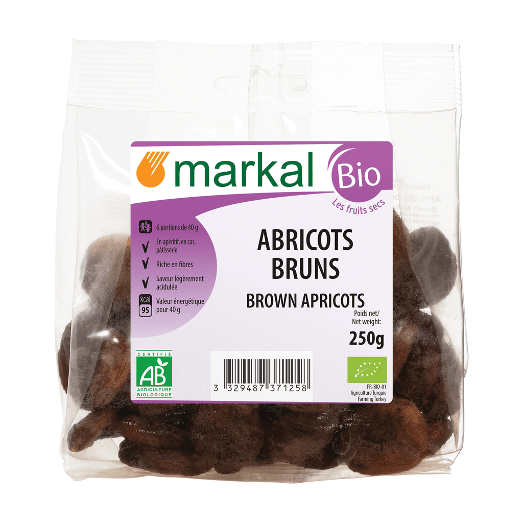 [MK-ABRBTC250] 250g - Abricots bruns secs de Turquie bio - Markal