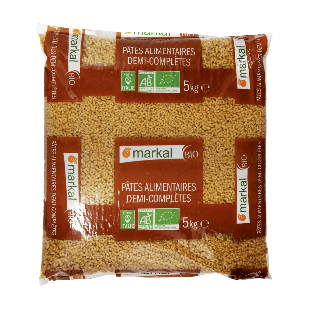 [MK-COQDC5KG] 5kg - Coquillettes demi-complètes bio - Markal