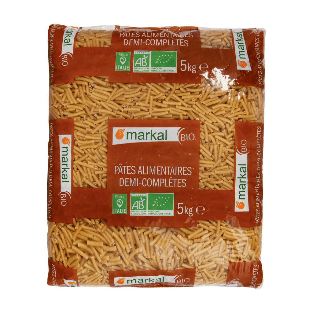 [MK-MACDC5KG] 5kg - Macaronis demi-complets bio - Markal