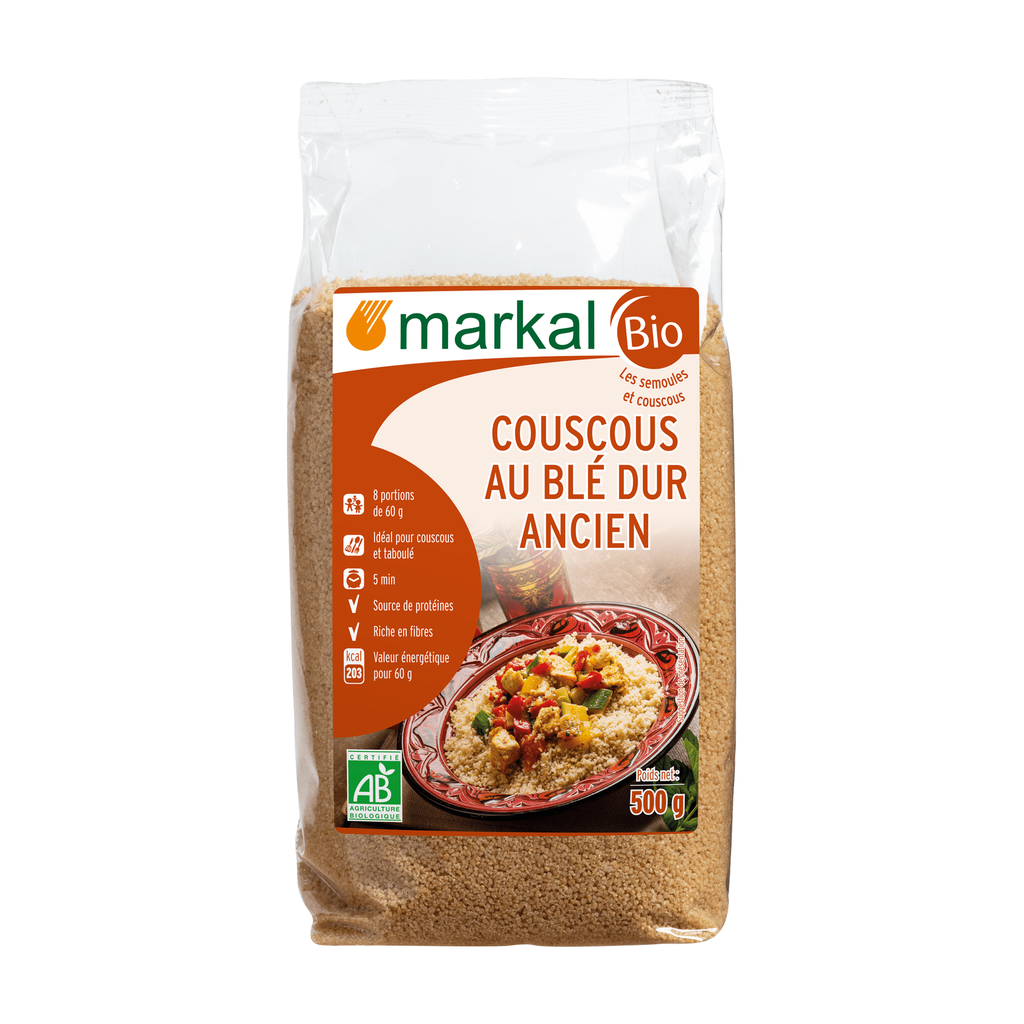 [MK-COUBDAC500] 500g - Couscous de blé dur ancien bio - Markal