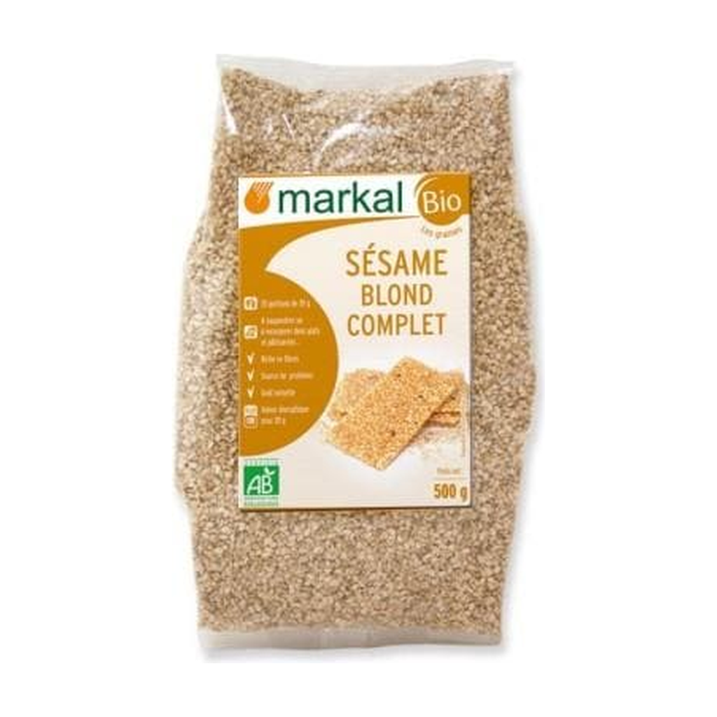 [MK-SESBC500] 500g - Sésame blond complet bio - Markal