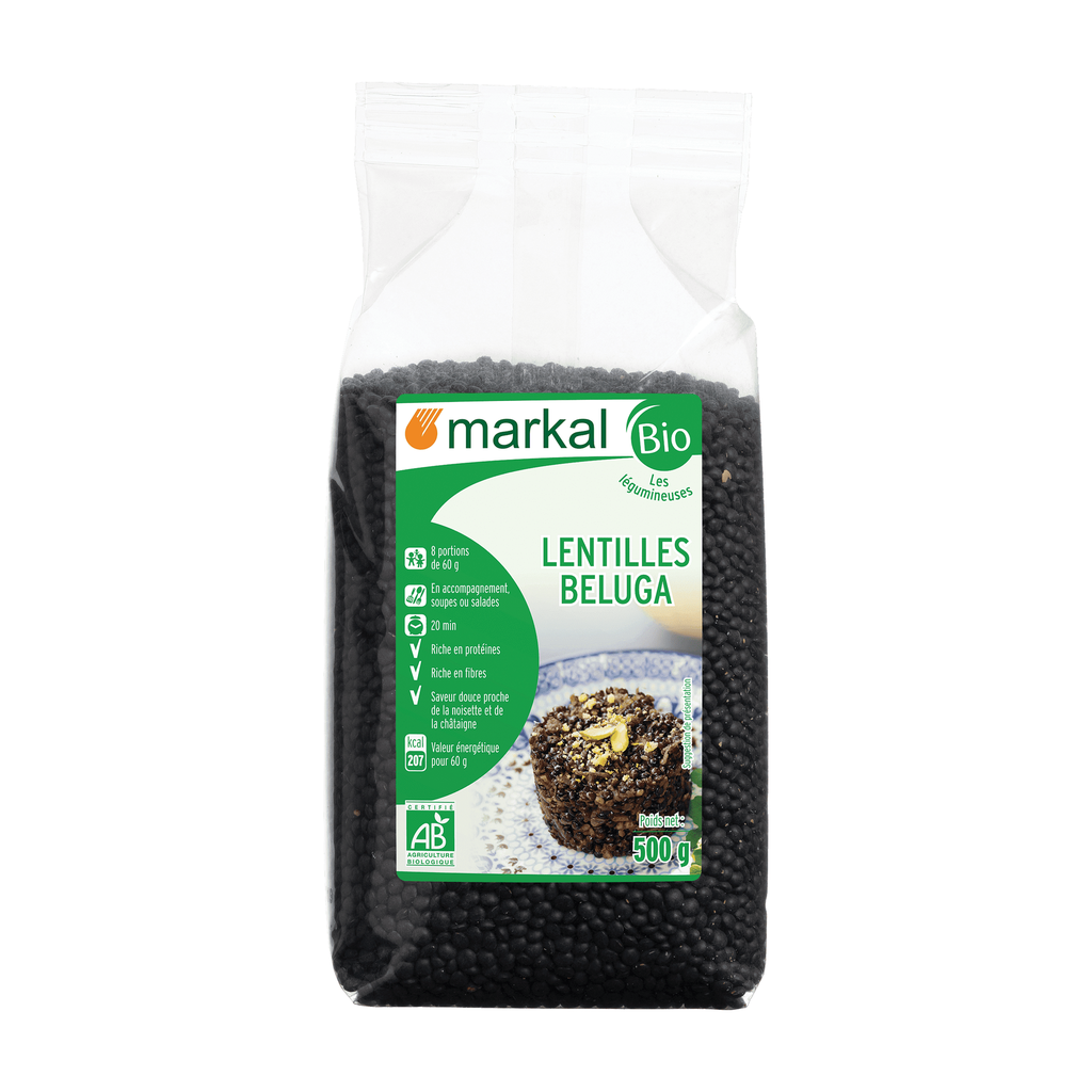 [MK-LENBEC500] 500g - Lentilles noires Beluga bio - Markal