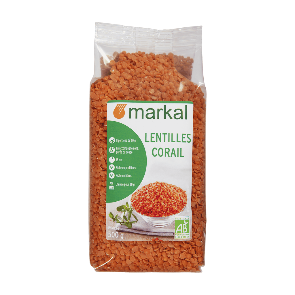 [MK-LENCC500] 500g - Lentilles 'corail' bio - Markal