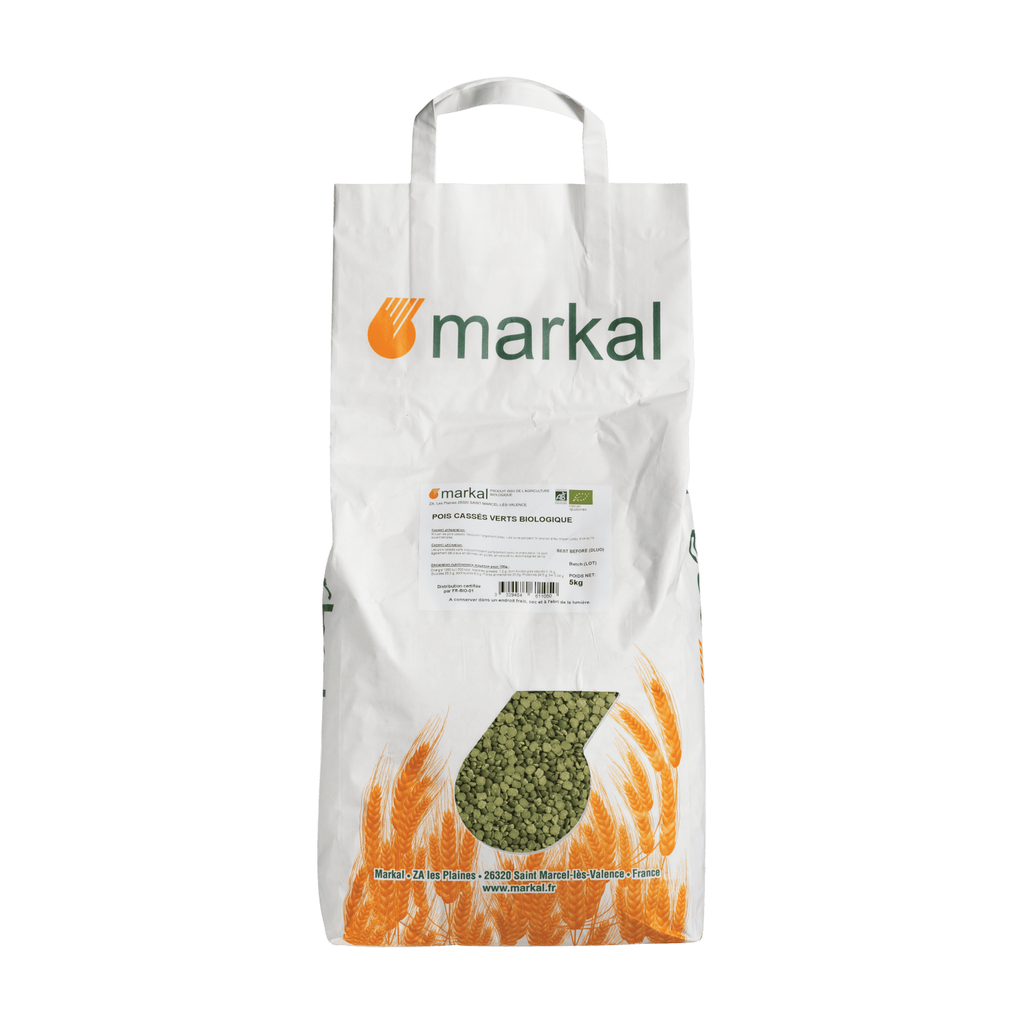 [MK-POICASV5KG] 5kg - Pois cassés verts bio - Markal