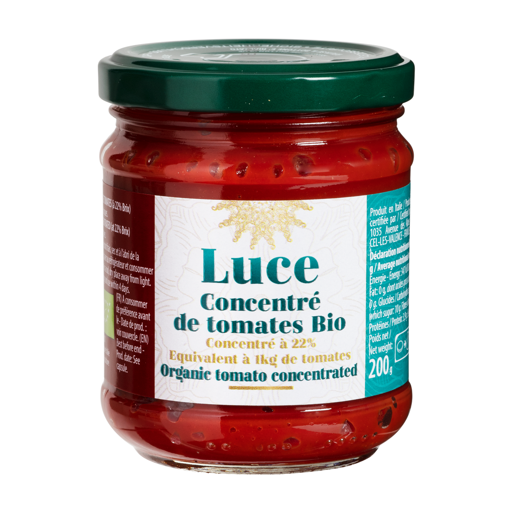 200g - Concentré de tomate 22% bio - Luce