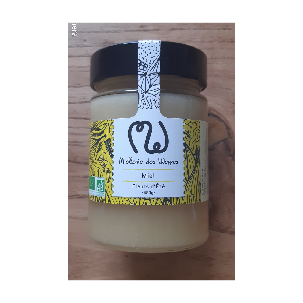 [WE-450MFE] 450g - Miel Fleurs d'Eté bio - La Miellerie des Weppes