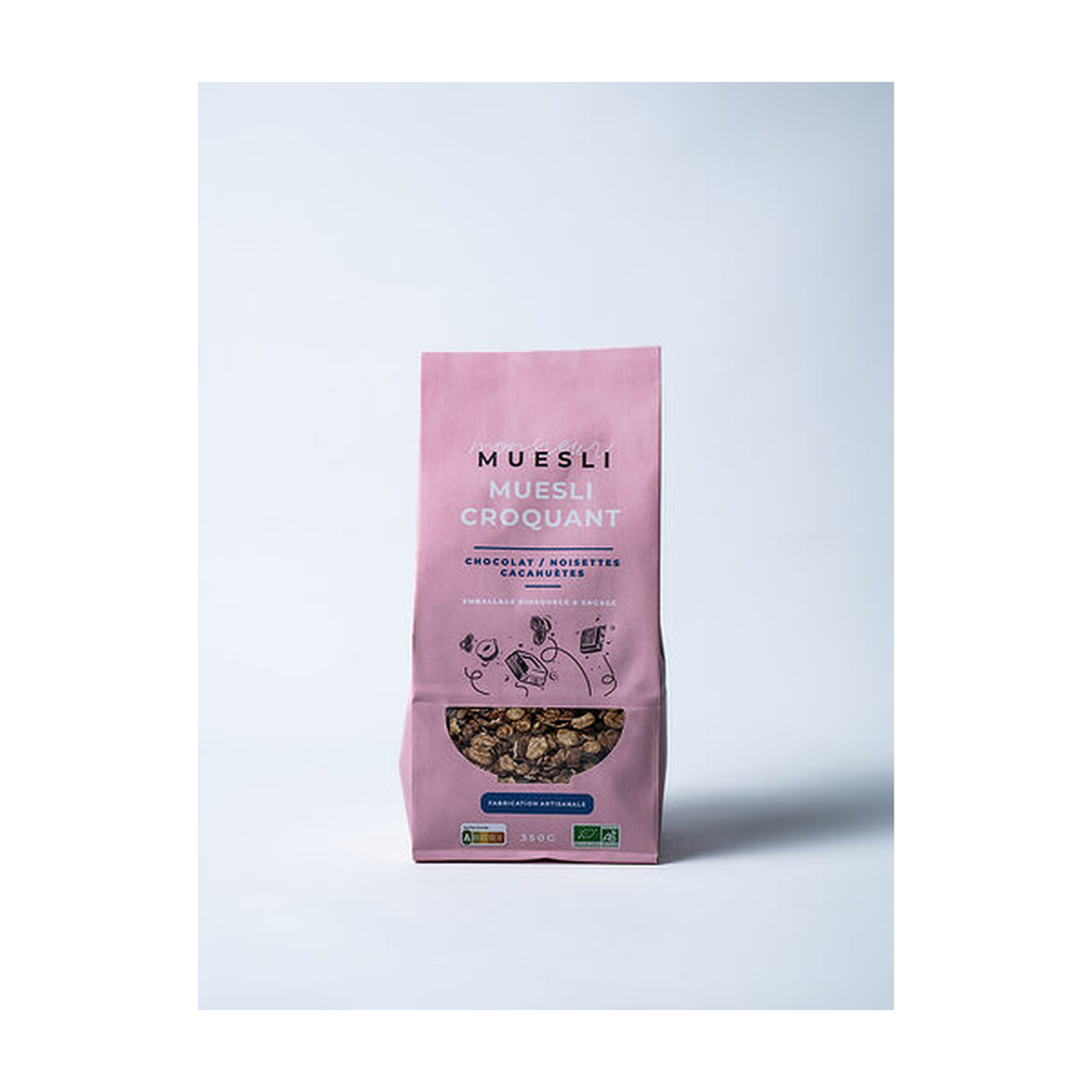 [MR-CHNOCA350] 350g - Muesli Chocolat/Noisettes/Cacahuètes bio - Monsieur Muesli