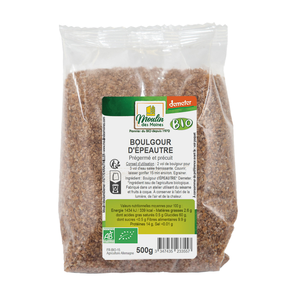 [MM-BOUEPE500] 500g - Boulgour complet d'épeautre concassé et précuit bio - Moulin des Moines