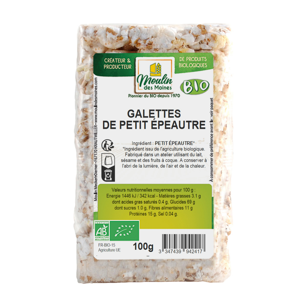 [MM-GALPEP] 100g - Galettes de petits épeautre bio - Moulin des Moines