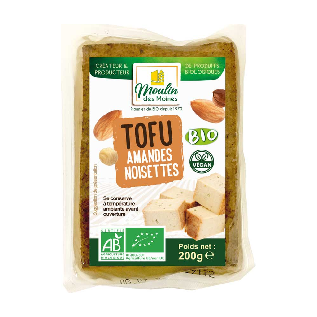 200g - Tofu amande noisette vegan bio - Moulin des Moines
