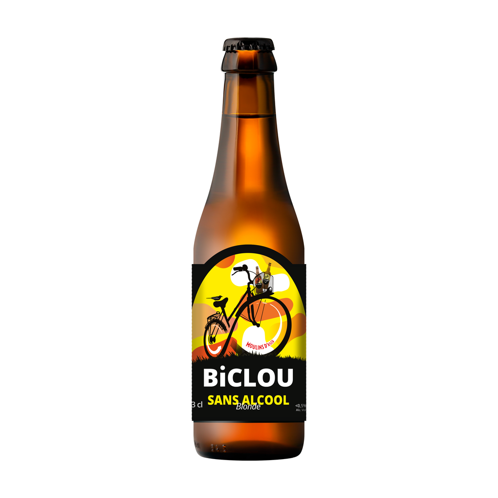 33cl - Biclou Sans alcool Blonde - <0,5° bio (réemploi) - Brasserie Moulins d'Ascq