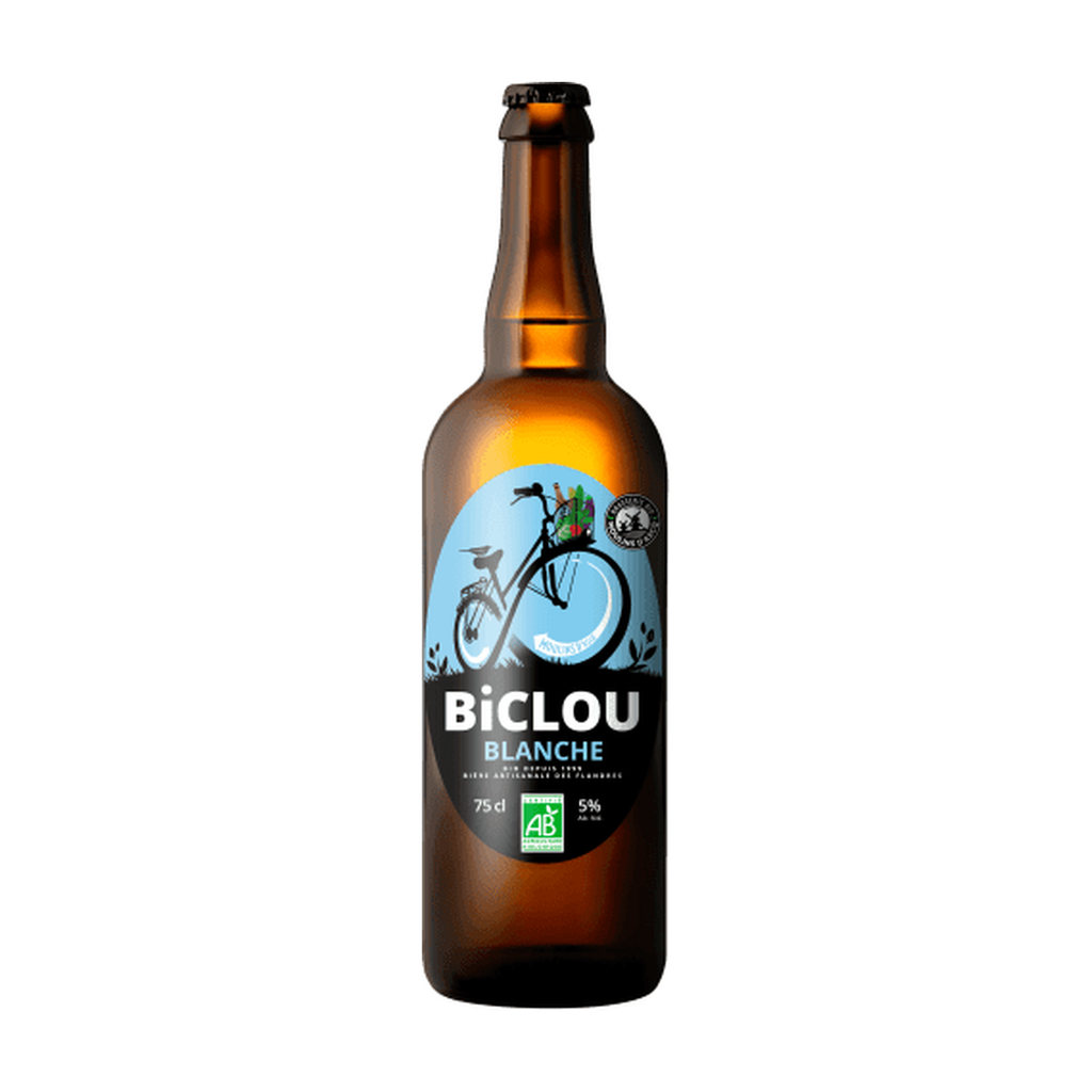 [MA-BIBLANC75] 75cl - Biclou Blanche - 5° bio (réemploi) - Brasserie Moulins d'Ascq