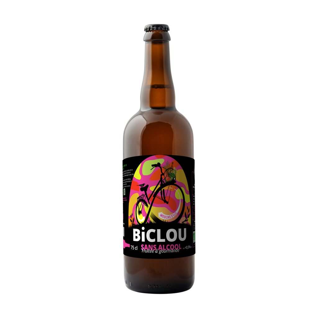 75cl - Biclou Sans alcool Fruitée - <0,5° bio (réemploi) - Brasserie Moulins d'Ascq