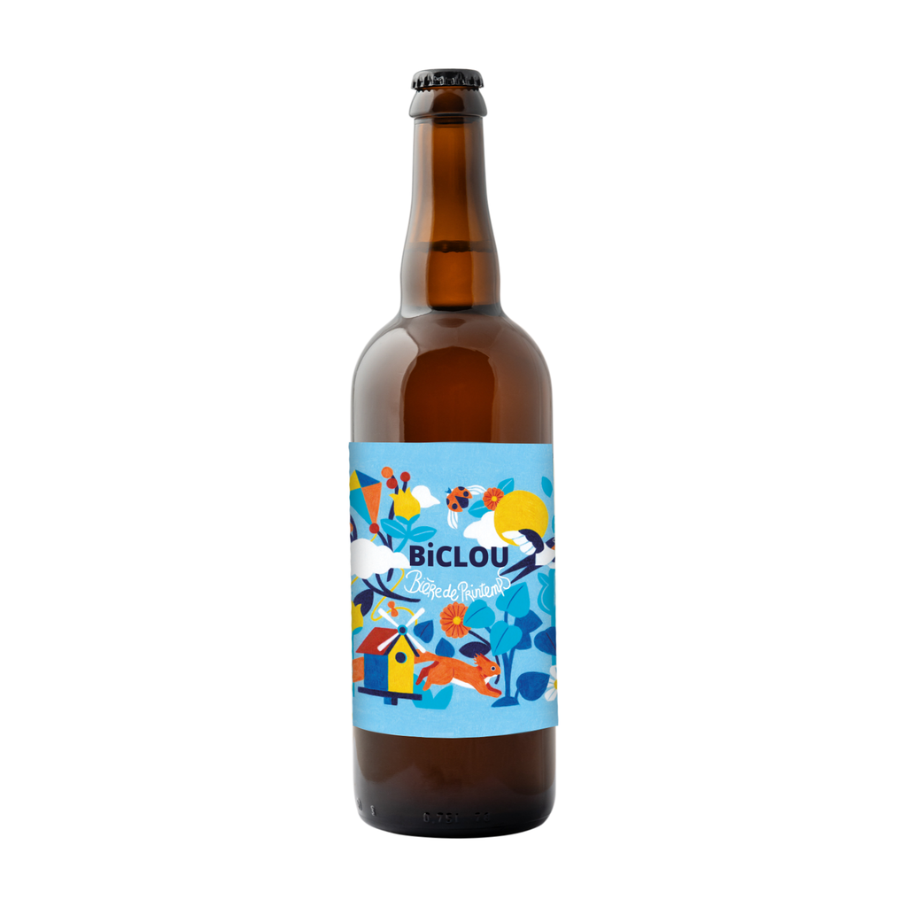 [MA-BIPRINT75] 75cl - Biclou Printemps - Smash Hoppy Lager 3° bio (réemploi) - Brasserie Moulins D'Ascq